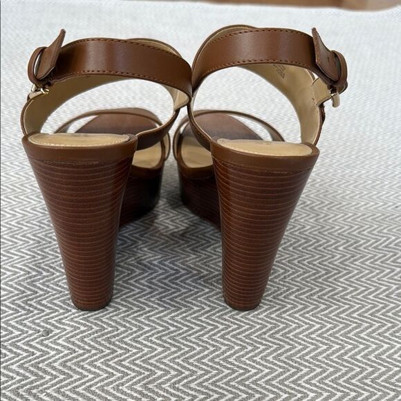 Michael Kors Brown Wedge Sandals Size 7 - Picture 3 of 5
